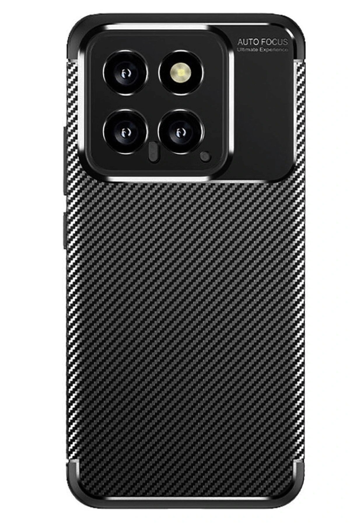 Xiaomi Mi 14T Kılıf Auto Focus Karbon Kapak - Siyah-(5796)