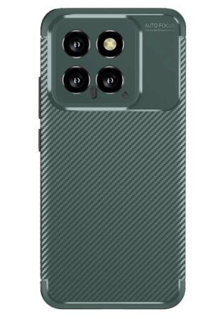 Xiaomi Mi 14T Kılıf Auto Focus Karbon Kapak - Koyu Yeşil-(5796)