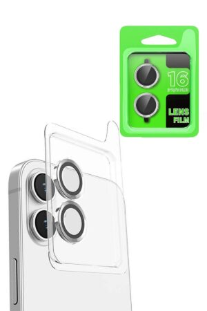 iPhone 16 Raze Metal Kamera Lens - Beyaz-(5796)