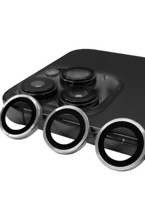 iPhone 15 Pro Max Raze Metal Kamera Lens - Gümüş-(5796)