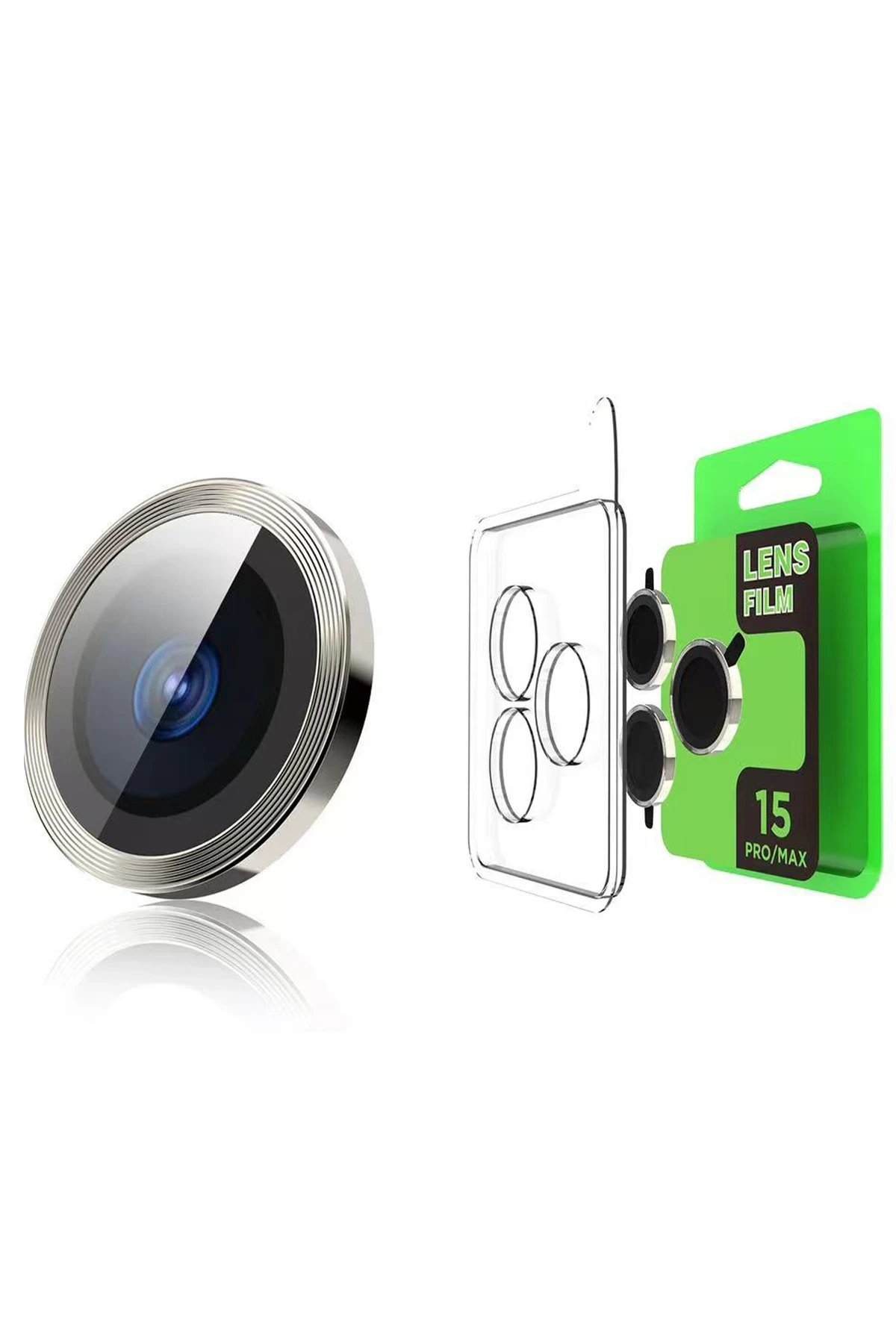 iPhone 15 Raze Metal Kamera Lens - Sarı-(5796) - Görsel 3