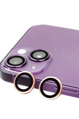 iPhone 15 Plus Raze Metal Kamera Lens - Pembe-(5796)