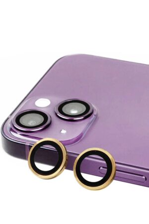 iPhone 15 Plus Raze Metal Kamera Lens - Sarı-(5796)