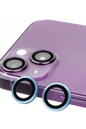 iPhone 14 Raze Metal Kamera Lens - Mavi-(5796)