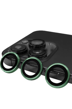 iPhone 13 Pro Raze Metal Kamera Lens - Yeşil-(5796)