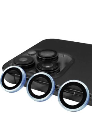 iPhone 13 Pro Max Raze Metal Kamera Lens - Mavi-(5796)