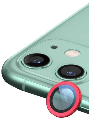 iPhone 12 Mini Raze Metal Kamera Lens - Kırmızı-(5796)