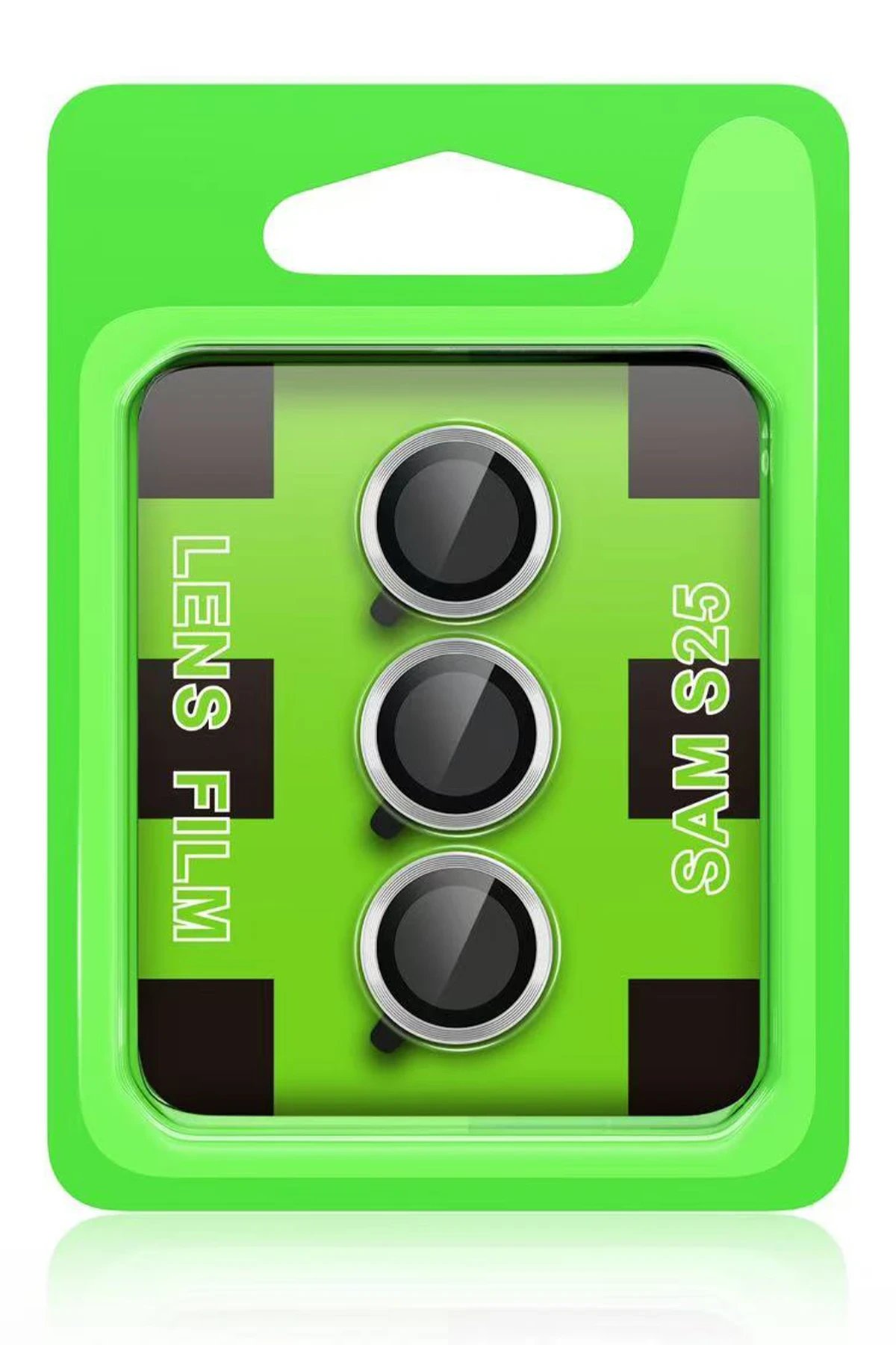 Samsung Galaxy S25 Raze Metal Kamera Lens - Gümüş-(5796) - Görsel 2