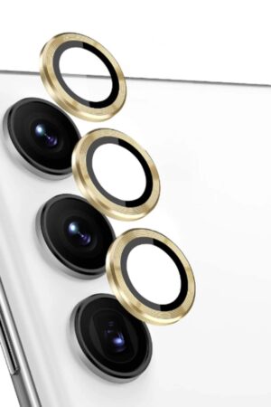 Samsung Galaxy S24 FE Raze Metal Kamera Lens - Sarı-(5796)