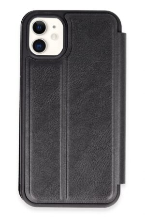 iPhone 11 Kılıf Flip Cover - Siyah-(5796)