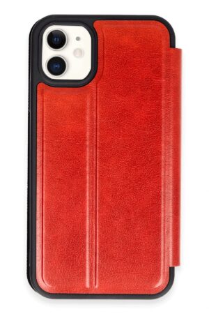 iPhone 11 Kılıf Flip Cover - Kırmızı-(5796)
