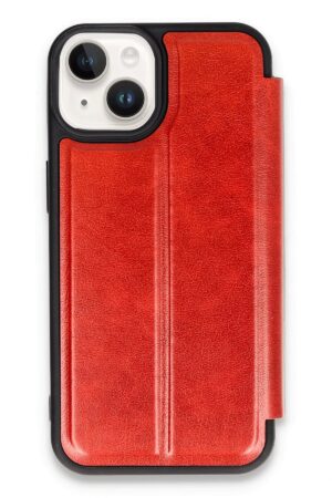 iPhone 14 Kılıf Flip Cover - Kırmızı-(5796)