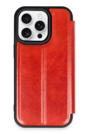 iPhone 14 Pro Kılıf Flip Cover - Kırmızı-(5796)
