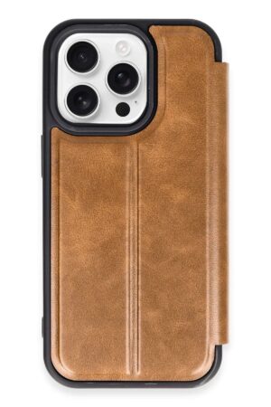 iPhone 14 Pro Kılıf Flip Cover - Taba-(5796)