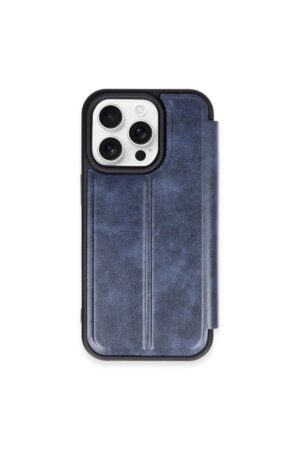 iPhone 15 Pro Max Kılıf Flip Cover - Lacivert-(5796)