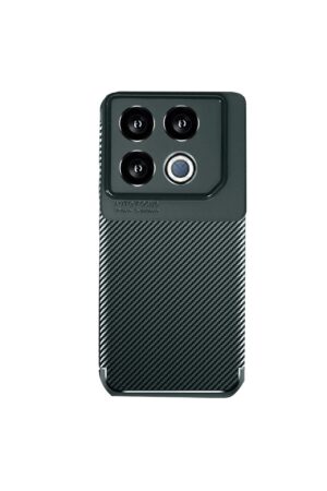 İnfinix GT 20 Pro Kılıf Auto Focus Karbon Kapak - Koyu Yeşil-(5796)