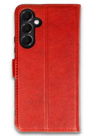 Samsung Galaxy A16 5G Kılıf Trend S Plus Kapaklı Kılıf - Kırmızı-(5796)