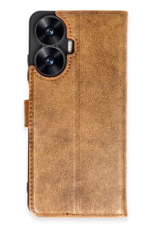 Realme C55 Kılıf Trend S Plus Kapaklı Kılıf - Taba-(5796)