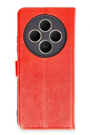 Xiaomi Redmi 14C Kılıf Trend S Plus Kapaklı Kılıf - Kırmızı-(5796)