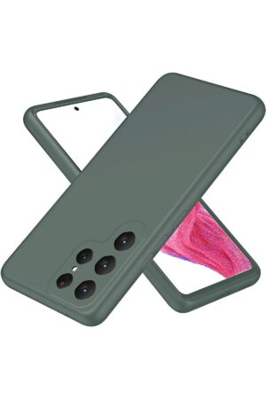 Samsung Galaxy S25 Ultra Kılıf First Silikon - Koyu Yeşil-(5796)
