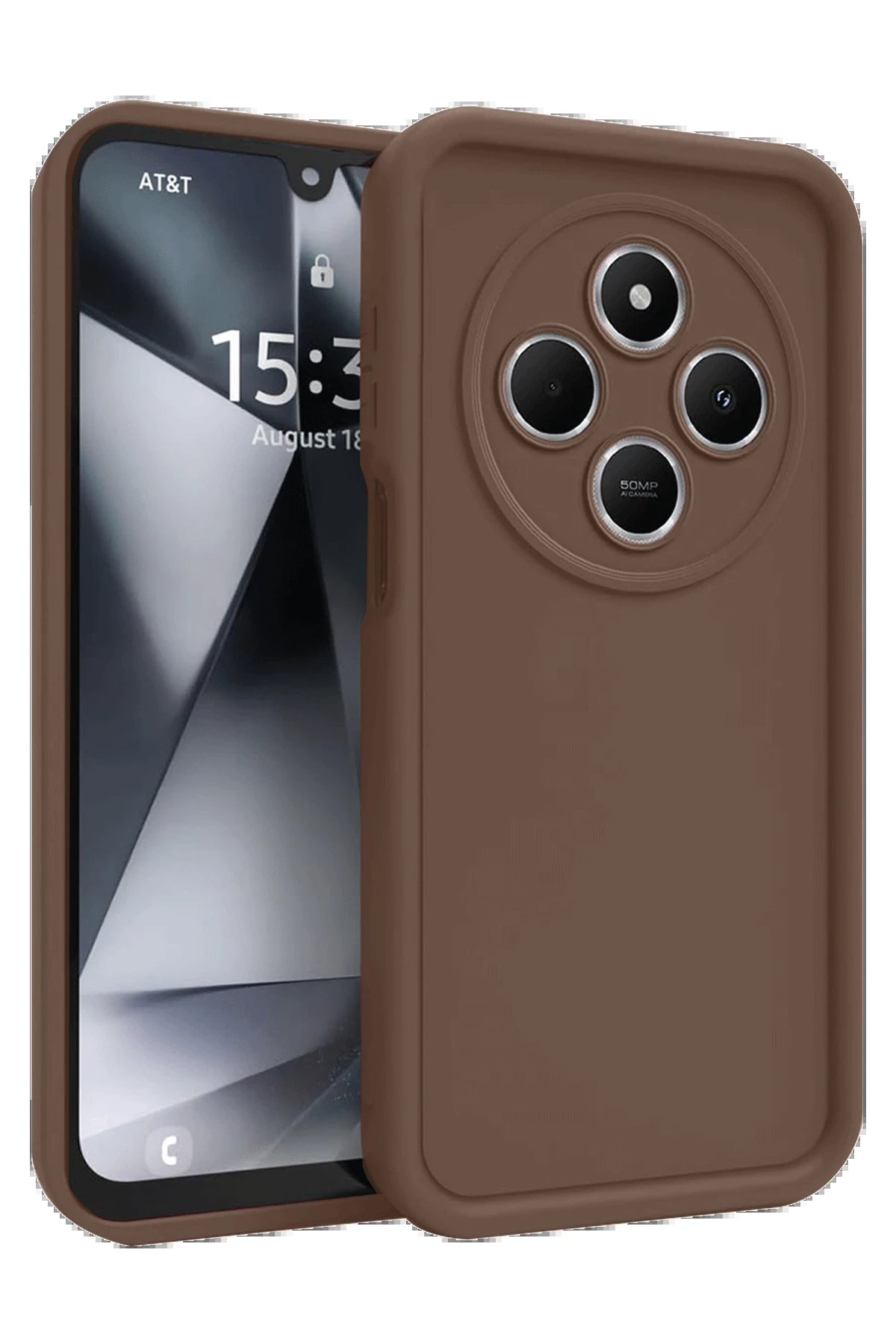 Xiaomi Redmi 14C Kılıf Viera Silikon - Kahverengi-(5796) - Görsel 2