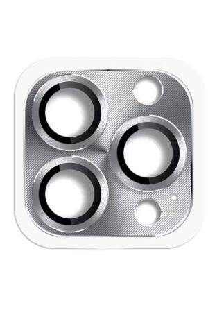 iPhone 16 Pro Max Pers Alüminyum Kamera Lens - Gri-(5796)