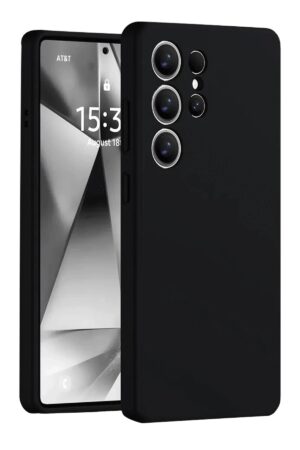 Samsung Galaxy S25 Ultra Kılıf Nano içi Kadife Silikon - Siyah-(5796)