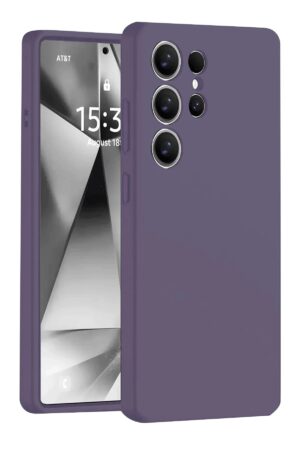 Samsung Galaxy S25 Ultra Kılıf Nano içi Kadife Silikon - Mor-(5796)