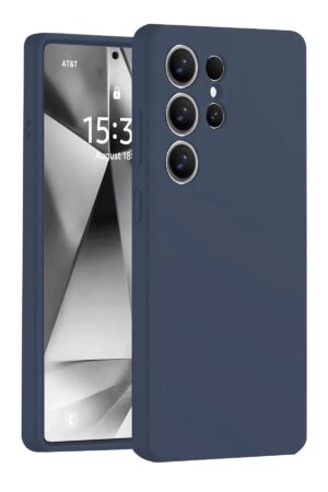 Samsung Galaxy S25 Ultra Kılıf Nano içi Kadife Silikon - Lacivert-(5796)