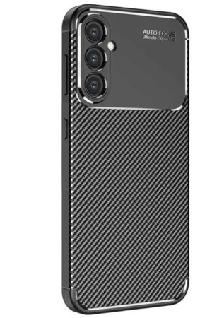 Samsung Galaxy S25 Kılıf Auto Focus Karbon Kapak - Siyah-(5796)