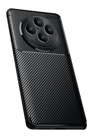 Oppo Reno 11 FS Kılıf Auto Focus Karbon Kapak - Siyah-(5796)