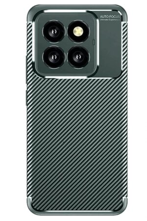 Xiaomi Mi 14T Pro Kılıf Auto Focus Karbon Kapak - Koyu Yeşil-(5796)