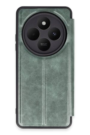 Xiaomi Redmi 14C Kılıf Flip Cover - Koyu Yeşil-(5796)