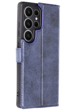 Samsung Galaxy S25 Ultra Kılıf Trend S Plus Kapaklı Kılıf - Lacivert-(5796)