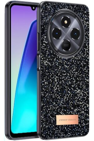 Xiaomi Redmi 14C Bright Simli Kapak - Siyah-(5796)