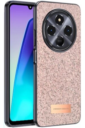 Xiaomi Redmi 14C Bright Simli Kapak - Pembe-(5796)