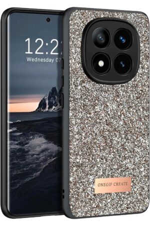 Xiaomi Redmi Note 14 Pro 4G Bright Simli Kapak - Gold-(5796)