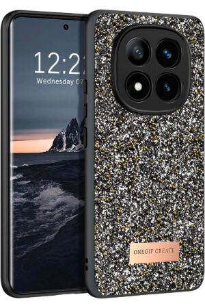 Xiaomi Redmi Note 14 Pro 4G Bright Simli Kapak - Gümüş-(5796)