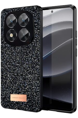 Xiaomi Redmi Note 14 Pro 5G Bright Simli Kapak - Siyah-(5796)