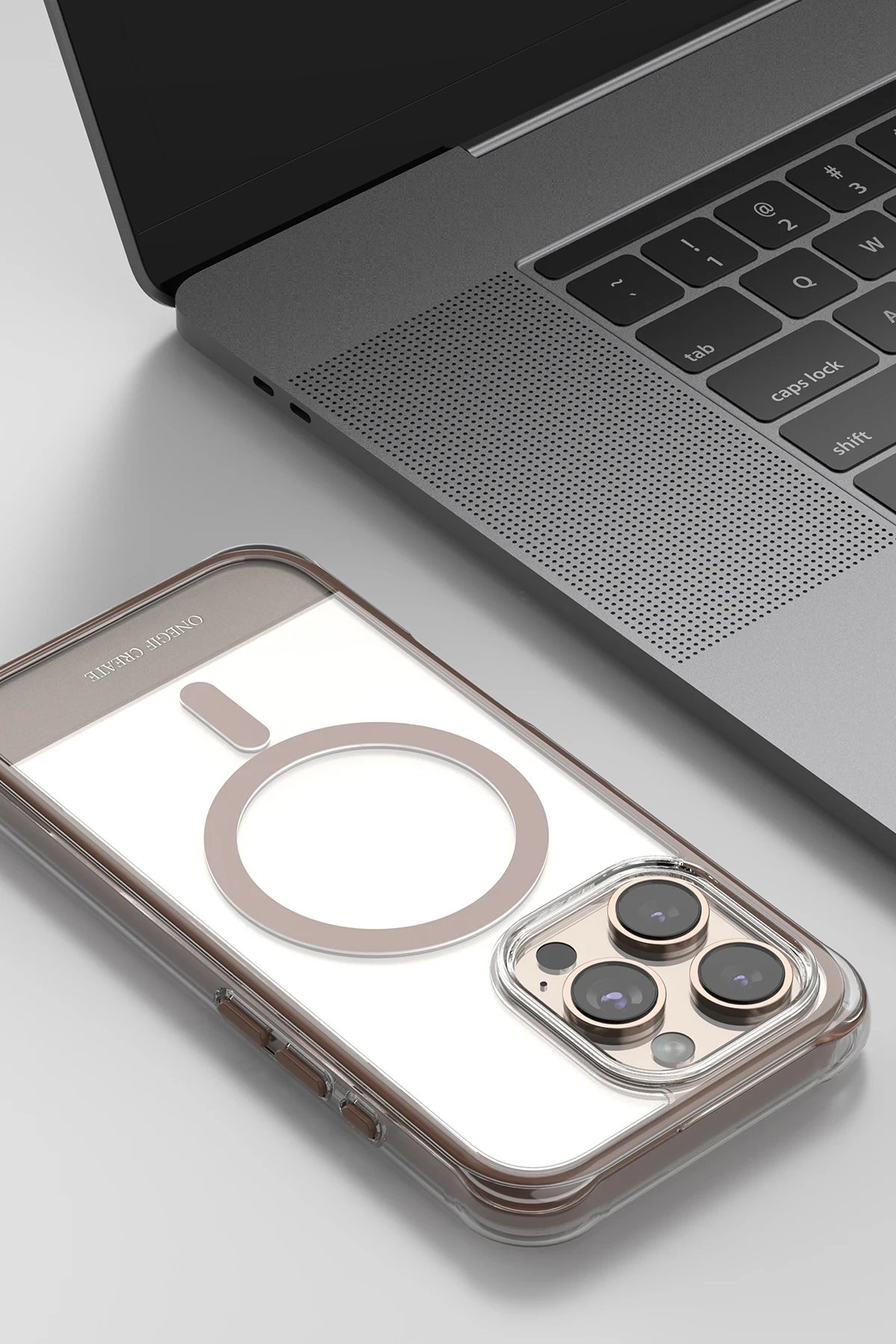 Apple iPhone 15 Hulk Magsafe Kapak - Çöl Titanyum-(5796) - Görsel 3