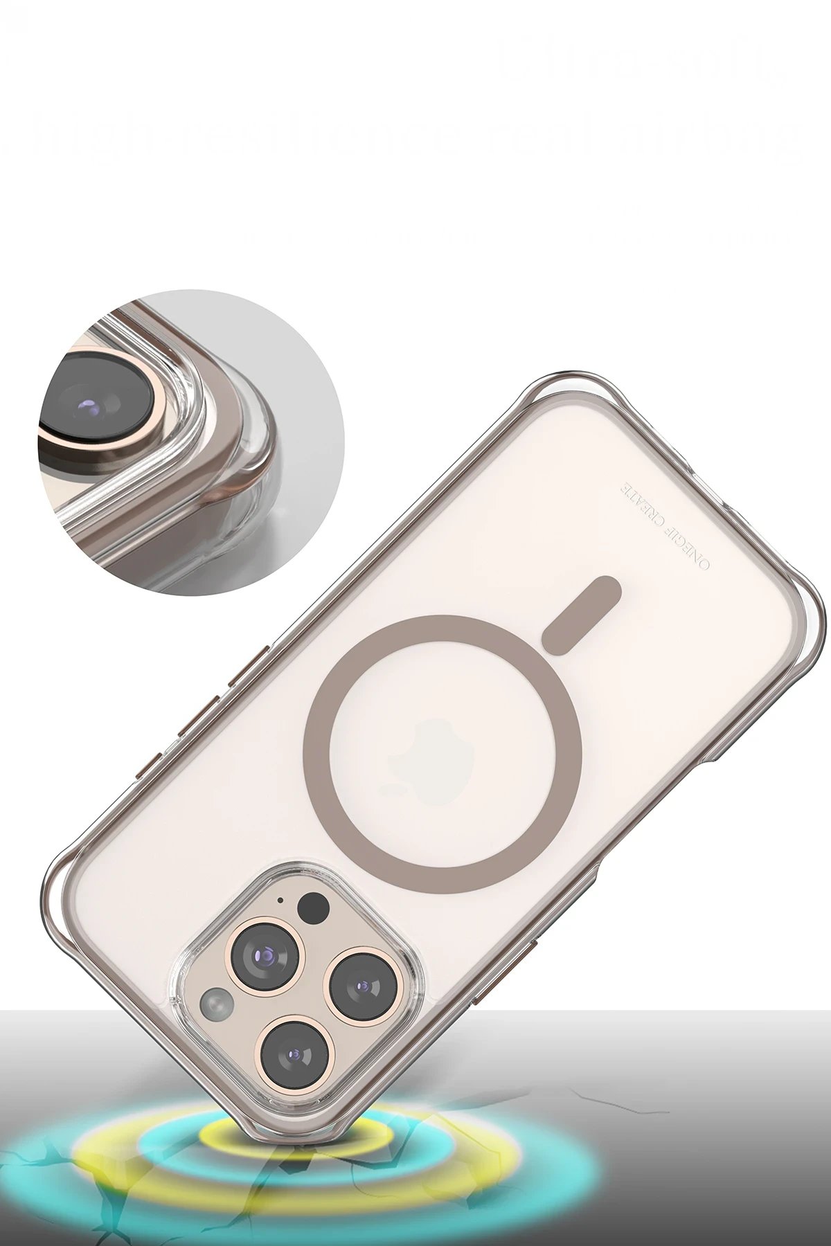 Apple iPhone 15 Hulk Magsafe Kapak - Çöl Titanyum-(5796) - Görsel 4