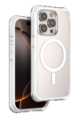 Apple iPhone 15 Pro Max Hulk Magsafe Kapak - Beyaz-(5796)