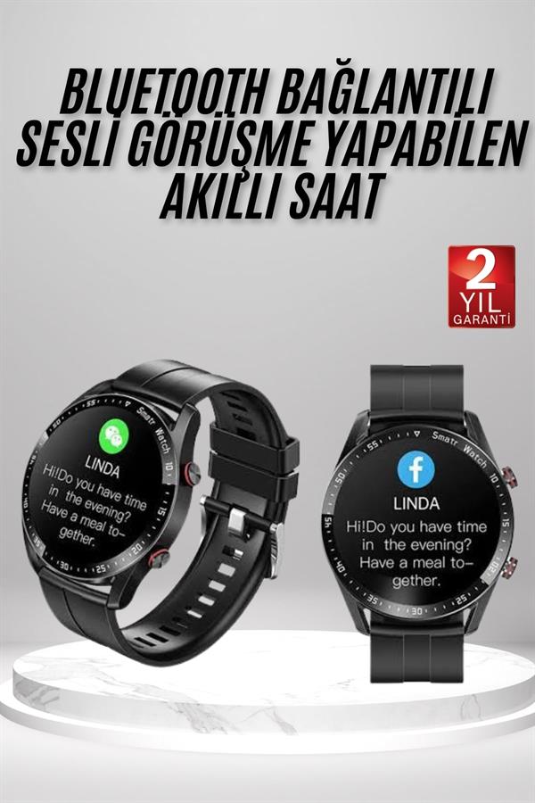 Yeni Model Akıllı Saat GPS Uyumlu Uyku ve Sağlık Takibi Sesli Görüşme - Görsel 2