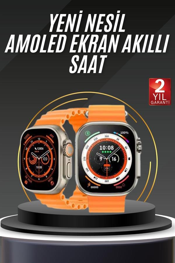 yeni nesil Akıllı Saat Android ve İOS Uyumlu 49 MM NFC Özelliği GPS Takibi - Görsel 2