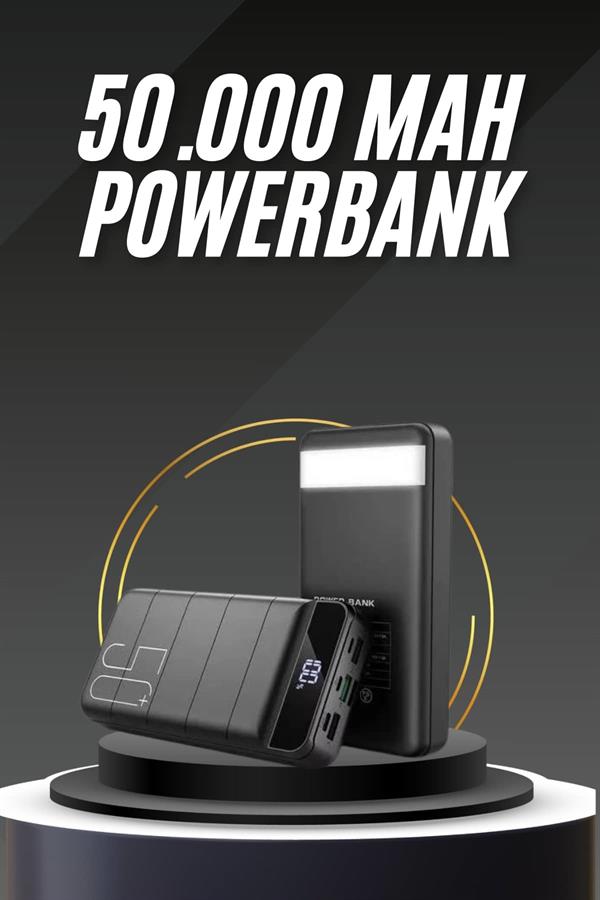 50.000 Mah Led Dijital Göstergeli USB Çıkışı Powerbank - Görsel 2
