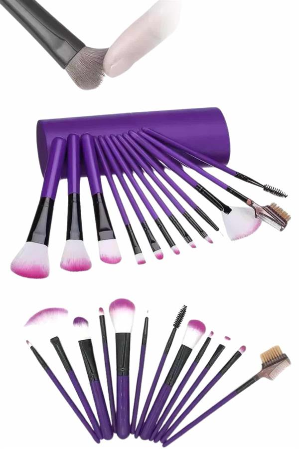 12 Parça Yumuşak Uçlu Makyaj Fırça Set-Göz ve Yüz Makyajı İçin Fırça Seti Profesyonel Makyaj Seti - Görsel 5