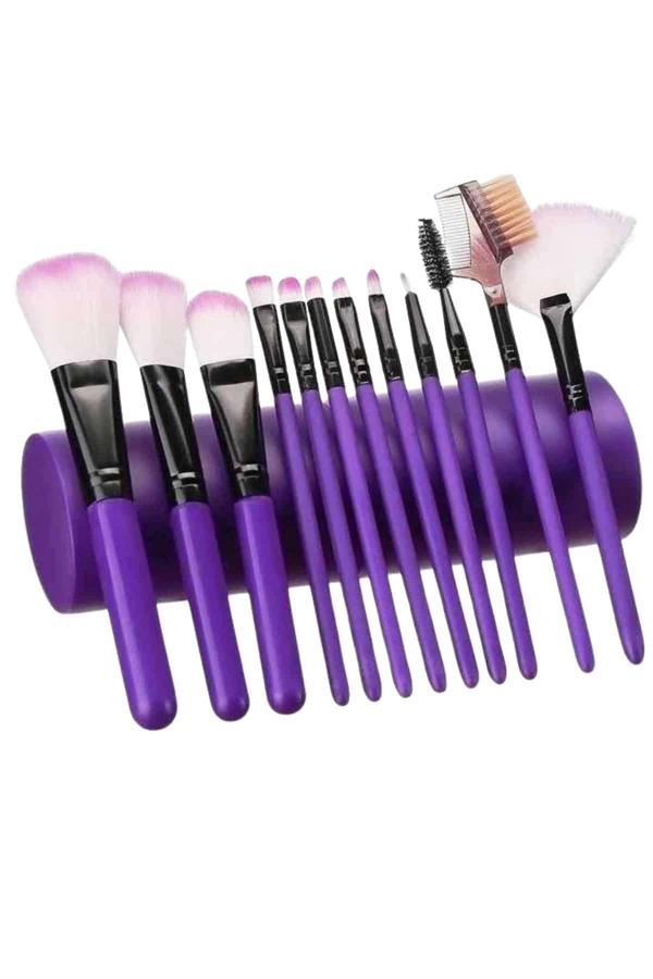 12 Parça Profesyonel Makyaj Seti Yumuşak Kıllı Yüz ve Göz Makyajına Uygun - Görsel 3