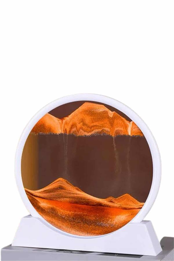 Dekoratif Kum Sulu Kum Saati Yuvarlak Şık Kum Tablosu Kum Saati Şeklinde Kum Tablo - Görsel 5