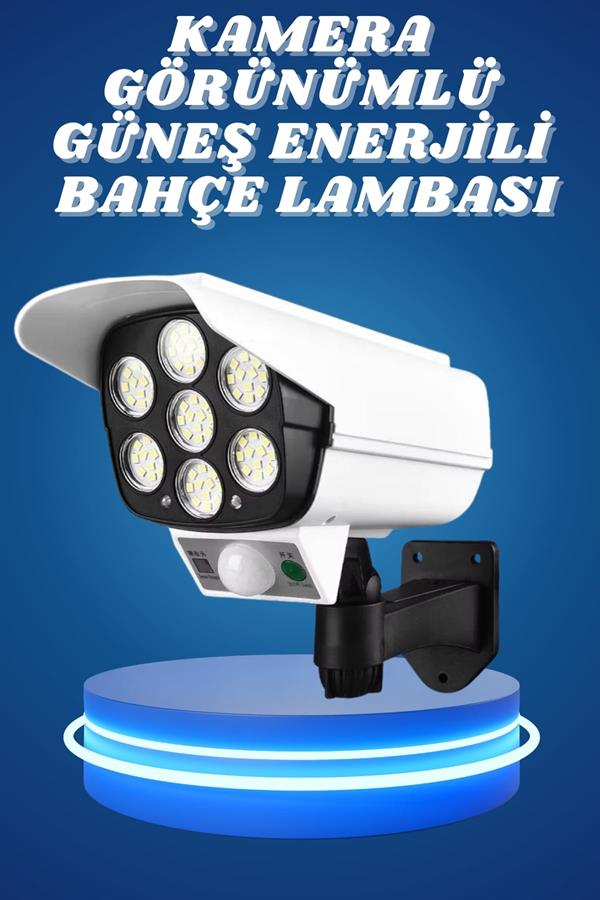 Bahçe Aydınlatması Hareket Sensörlü Led Aydınlatma Kamera Görünümlü - Görsel 2