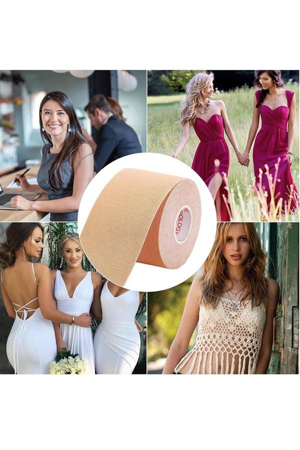 Toparlayıcı ve Şekillendirici Göğüs Bandı Tere ve Suya Dayanıklı Hassas Ciltlere Uygun - Görsel 3